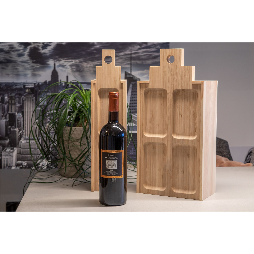 Emballage carton pour bouteille de vin et tapas
