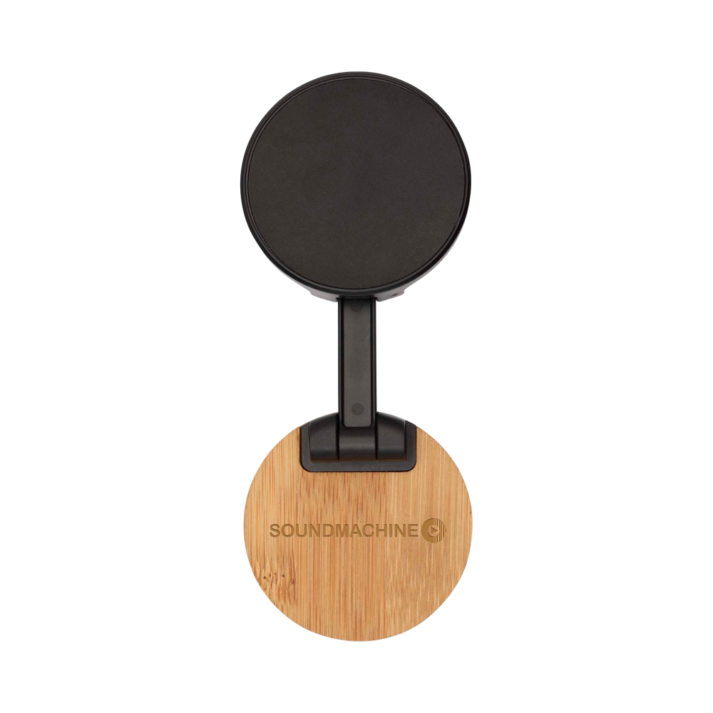 Support téléphone pliable magnétique en plastique recyclé et bambou