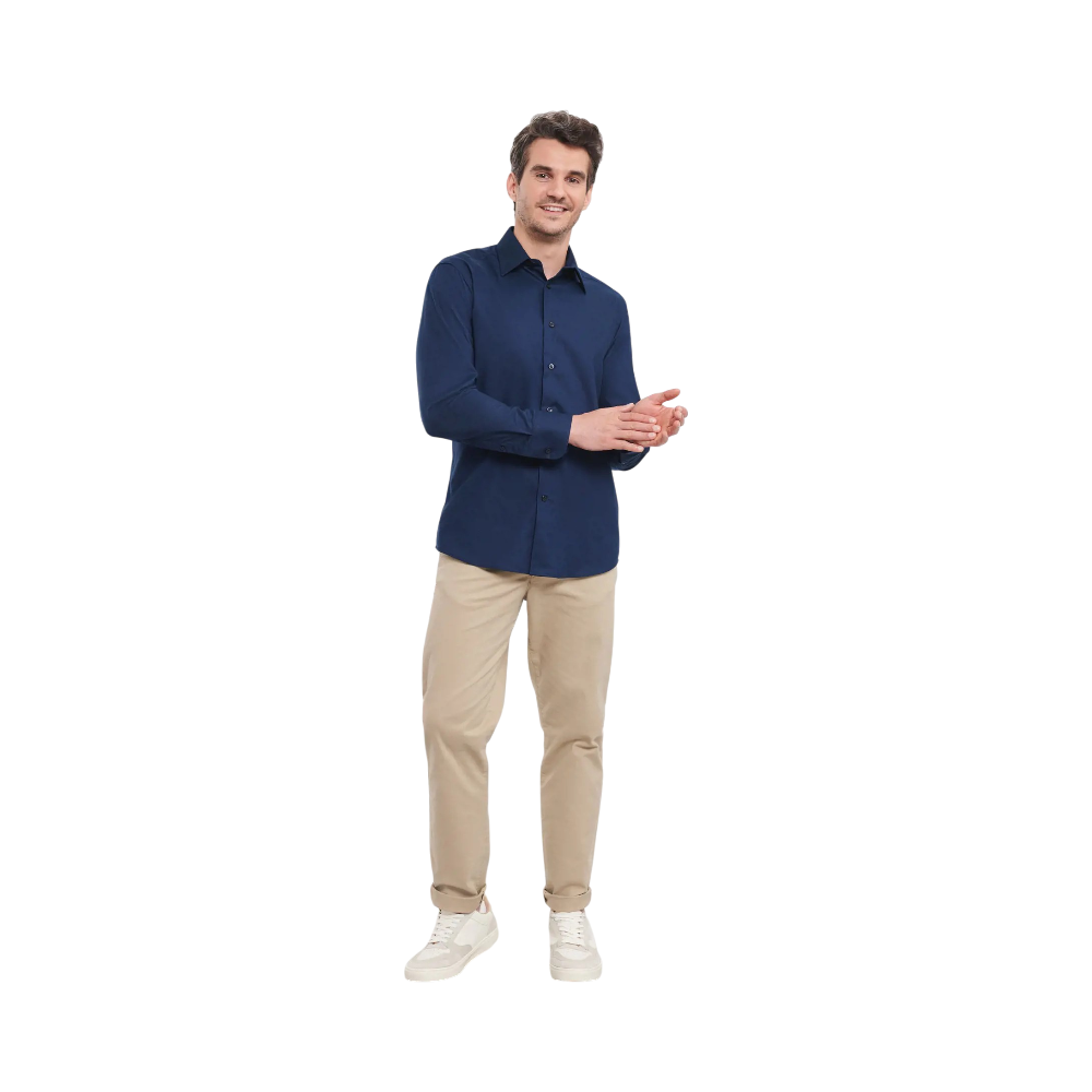 PDP - russellmenlsltailoredoxfordshirt square #00000000 background