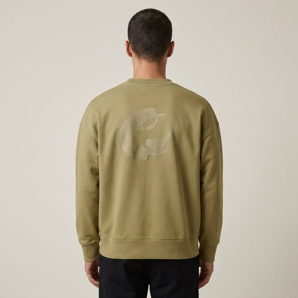 theunisexboxycrewnecksweatshirtinrecycledcotton - clothing_back_model