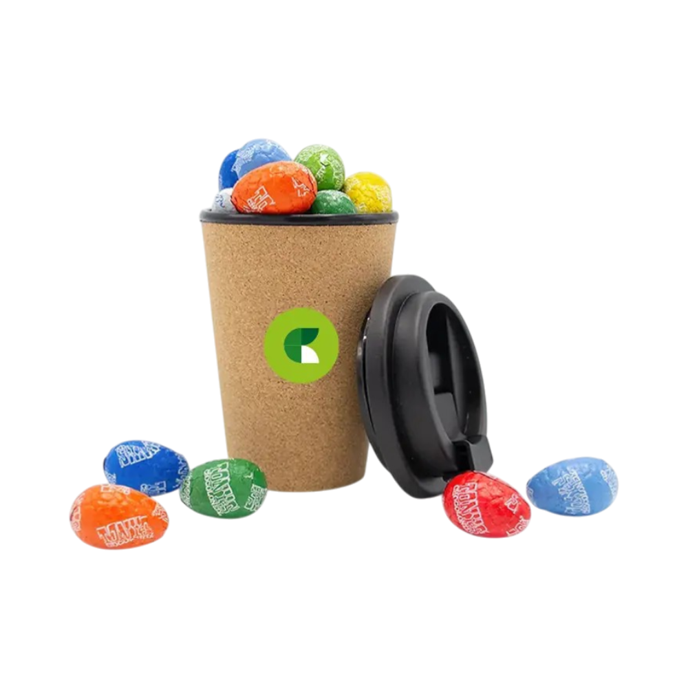 Tazza da Viaggio in Sughero con Ovetti di Pasqua