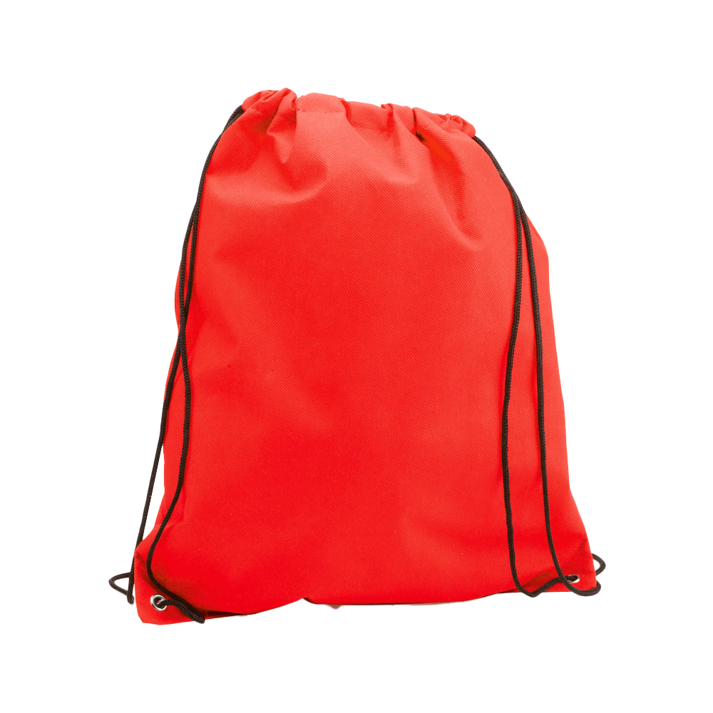 drawstring bag nonwoven color red