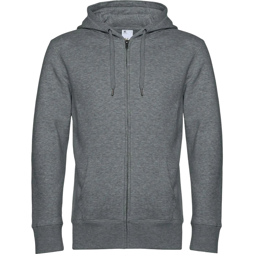 bczippedhoodie280gsm5wu03ku heather mid grey