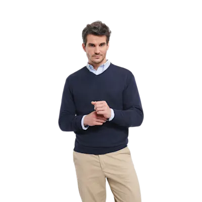 Russell V-neck Knitted Pullover