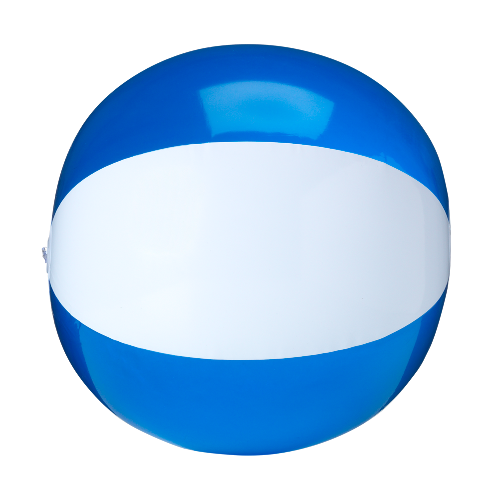 135. beachball30cm Blauw Wit