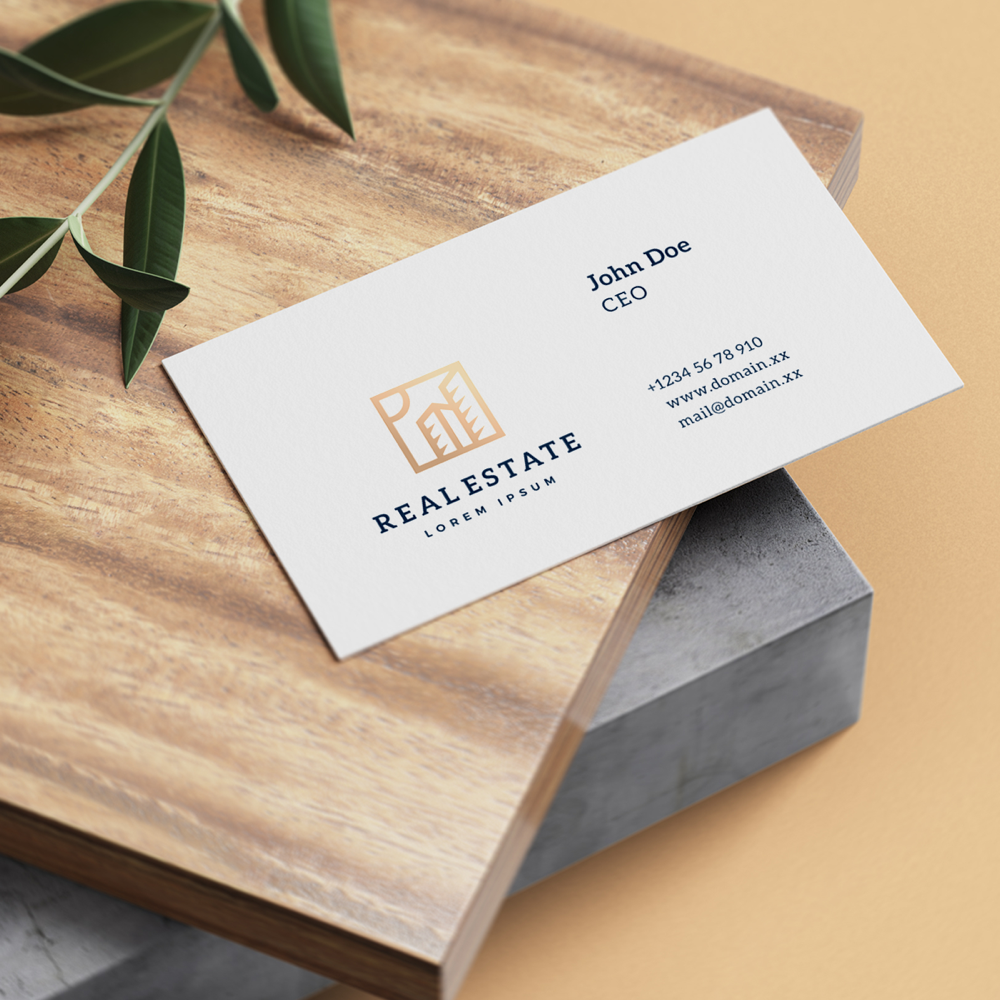 foil business card PDP