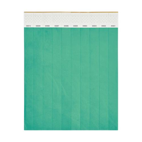 ICON - tyvekonesheetof10wristbands turquoise