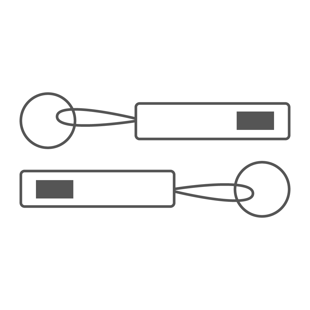 15 x 6 mm - Dubbelzijdig