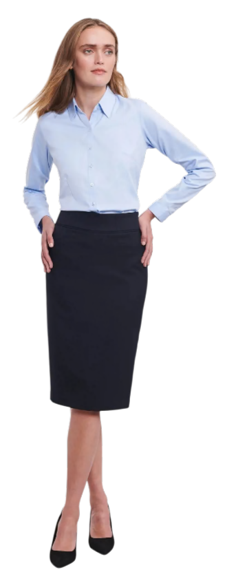 Chemise à manches longues herringbone Russell