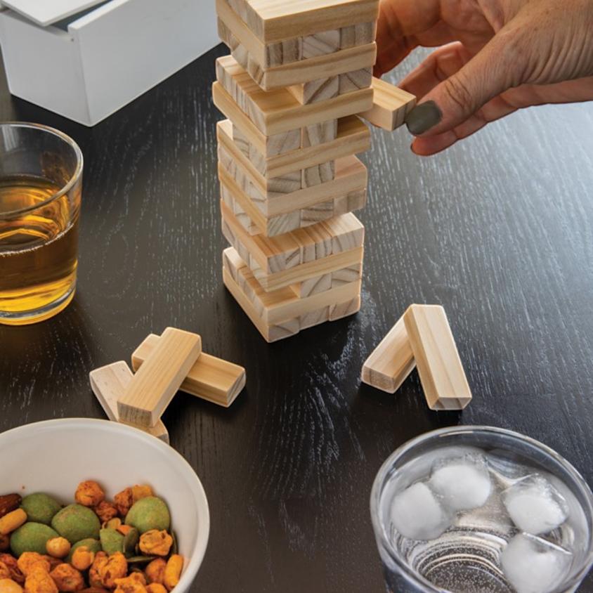 Stacking Up Blocks Deluxe Tumbling Tower Wood Block Stacking Game | HelloPrint
