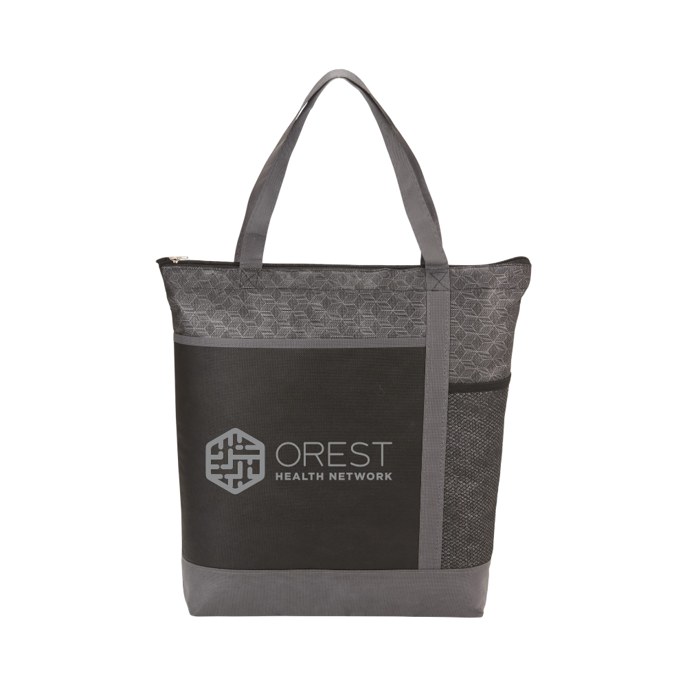 PDP - chromenonwovenzipperconventiontote square #00000000 background