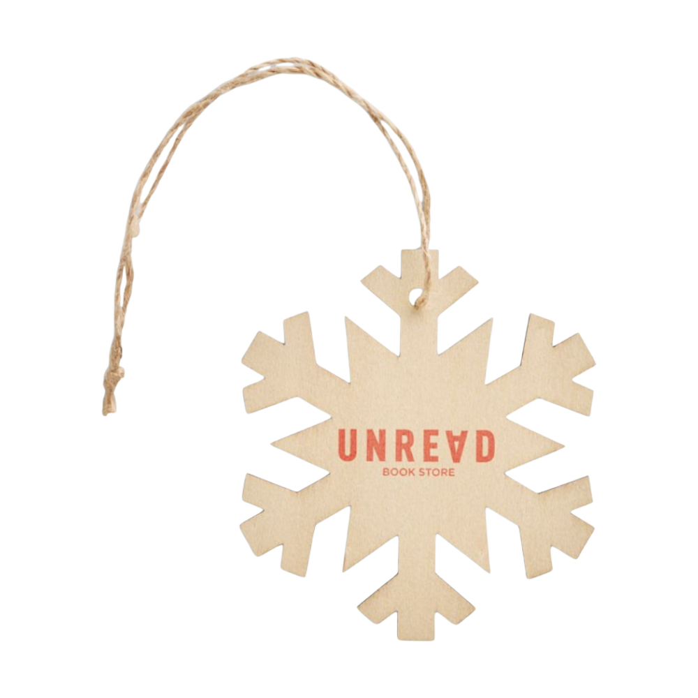 Houten sneeuwvlok boomhanger