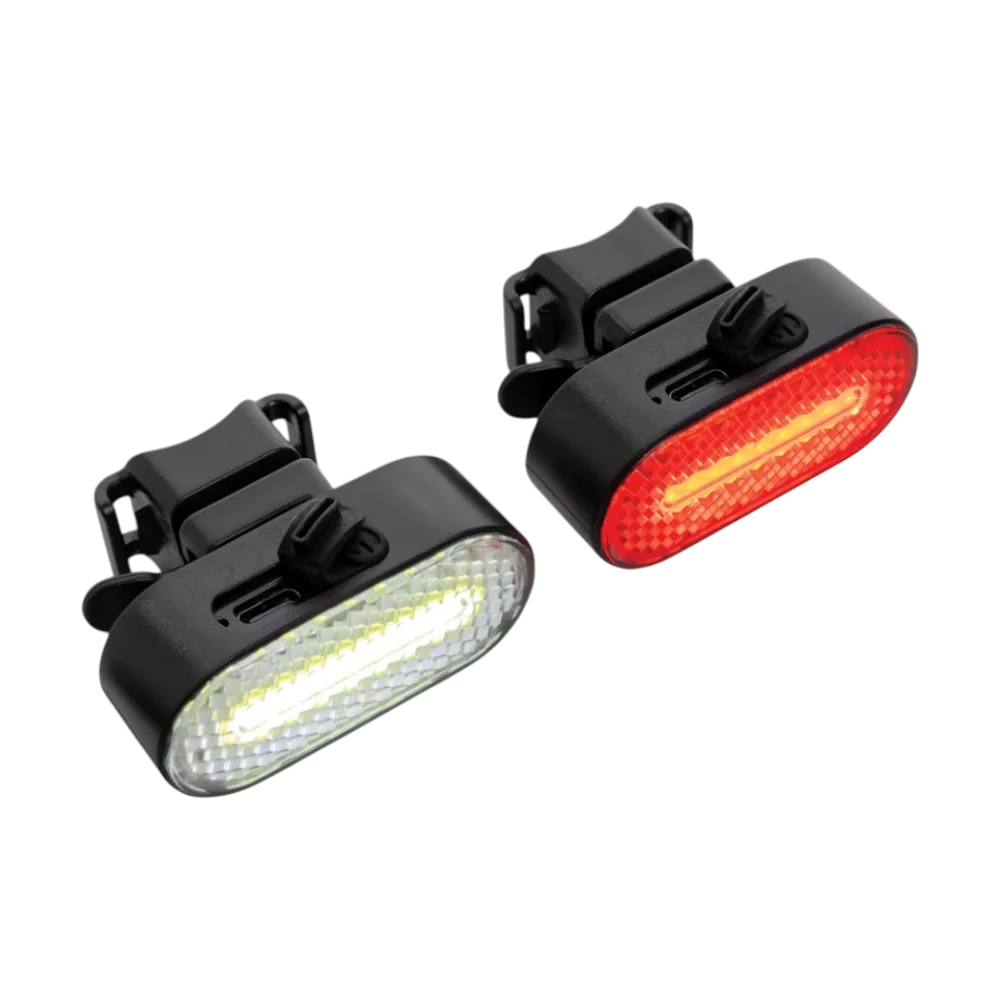 PDP - luminorcsrecycledplasticusbrechargeablebikelightset square #F8F8F8 background