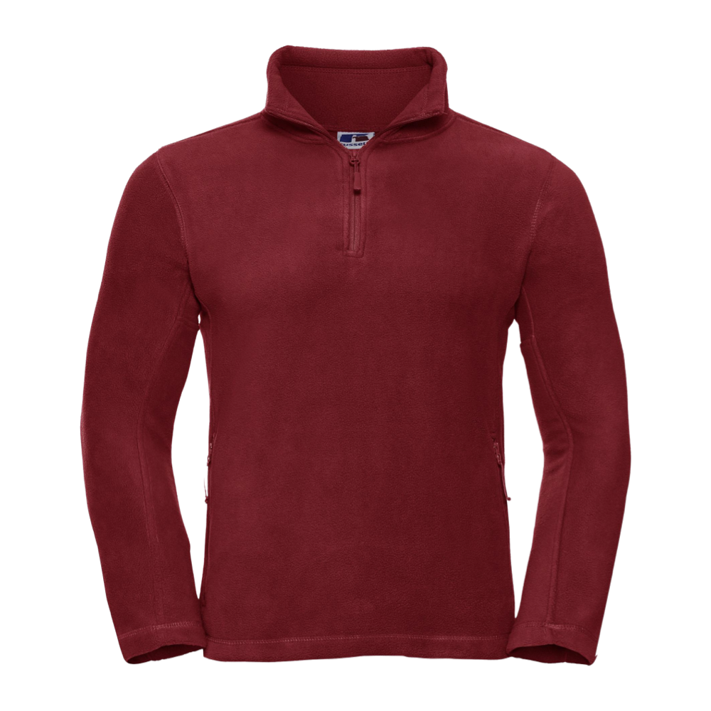 Russell Quarter Zip Outdoor Fleece red