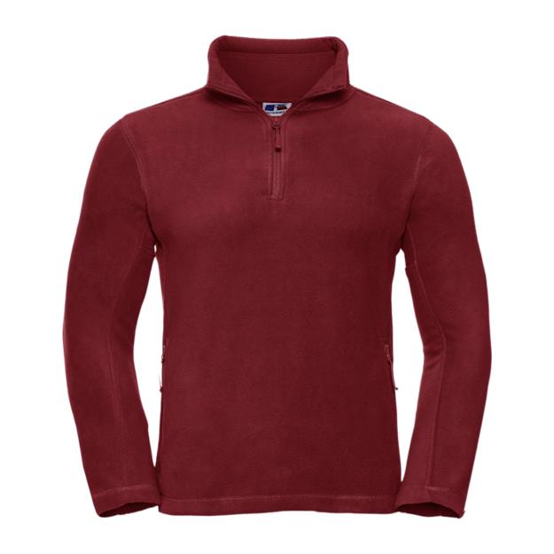 Russell Quarter Zip Outdoor Fleece red