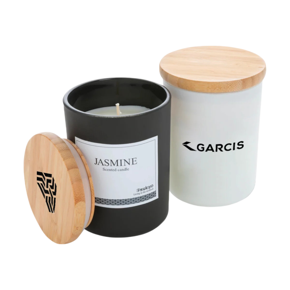 Jasmine Scented Candle with Bamboo Lid main image