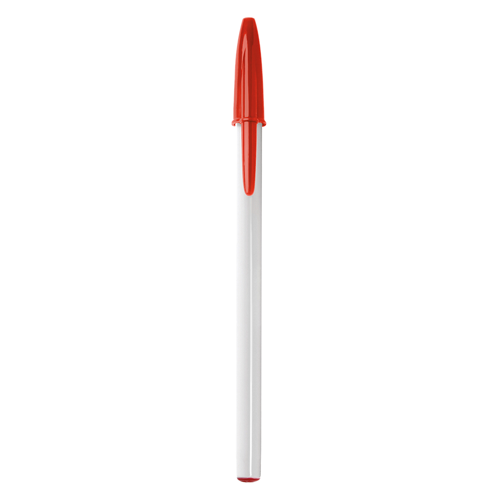 bicstyleballpen barrelwhite red