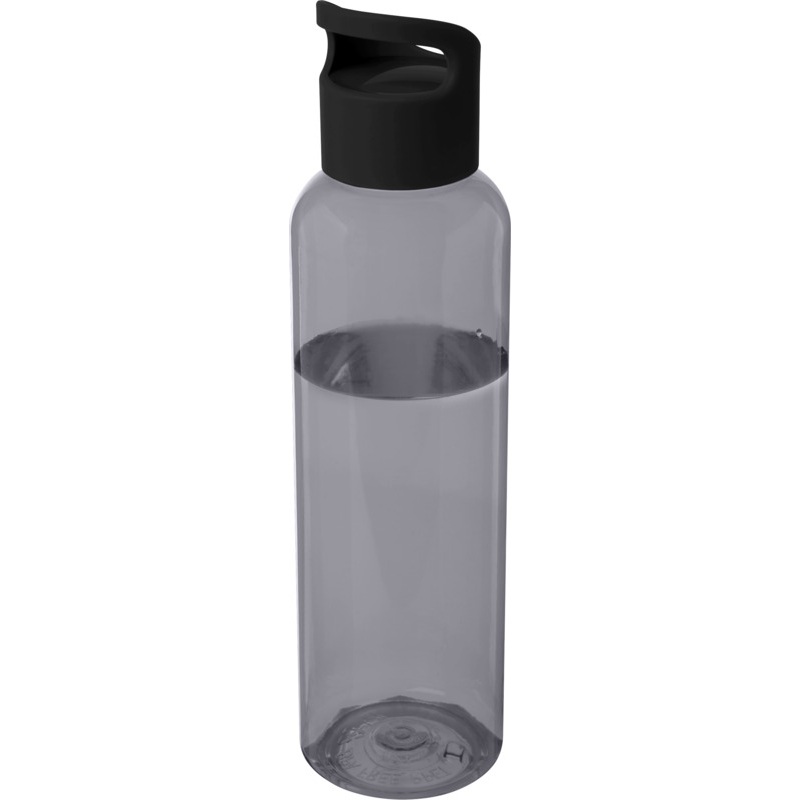 sky650mlrecycledplasticwaterbottle - black transparent