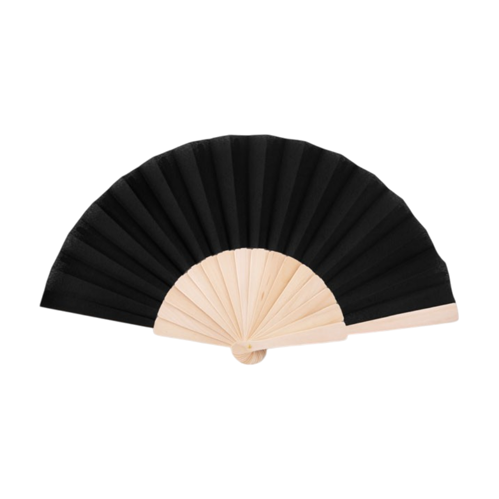 ICON - woodmanualhandfan black