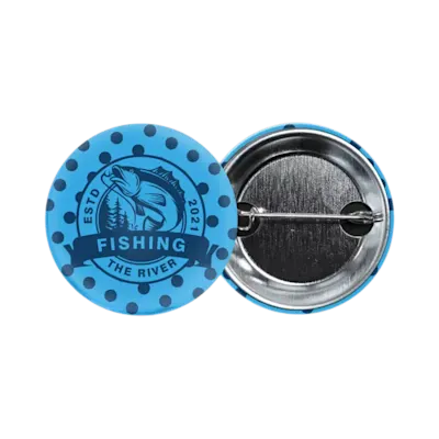 Metal Button with Double Crimped Pin | 37 mm