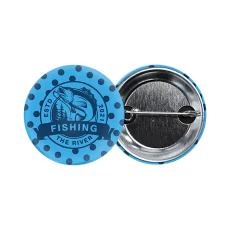 Metal Button with Double Crimped Pin | 37 mm