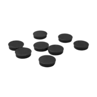 Set of 8 black magnets ⌀2 cm
