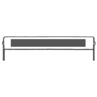 149 x 15 mm - On Front of Handle