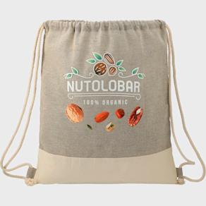 Split Recycled Cotton Drawstring Bag