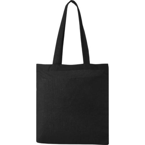 madras140gmcottontotebag solid black