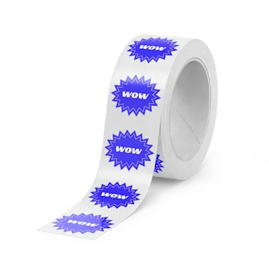 Custom Size Stickers on Roll
