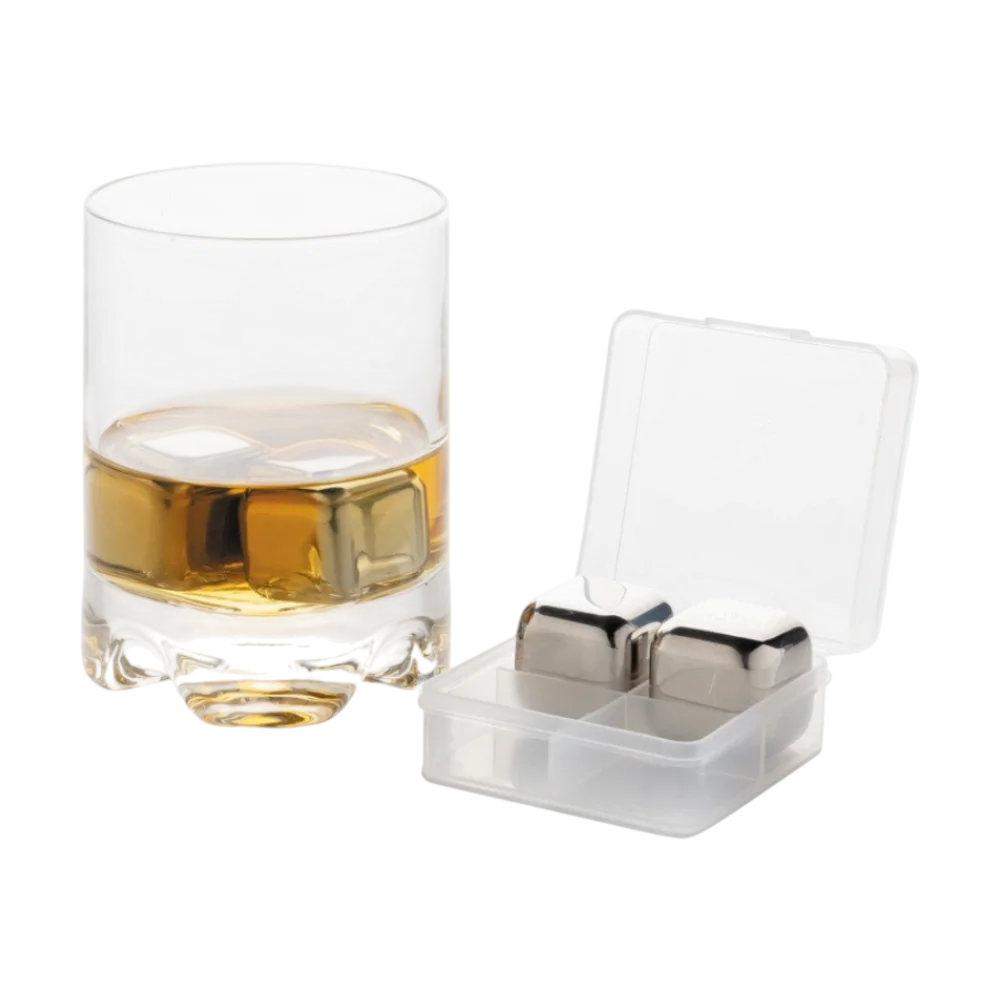 PDP - reusablestainlesssteelicecubes4pc square #F8F8F8 background