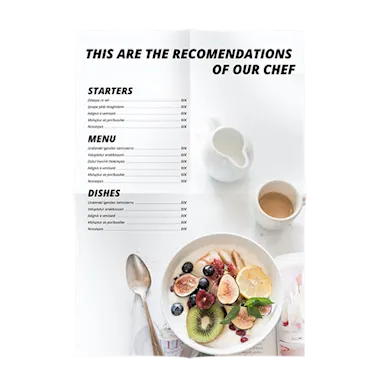 Menus plis croisés