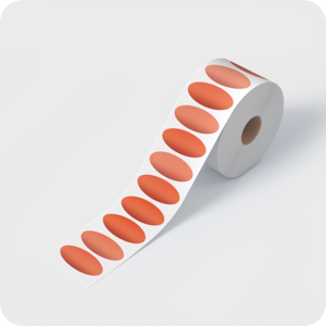 Sticker icon shape oval (labelsonrollfoil)