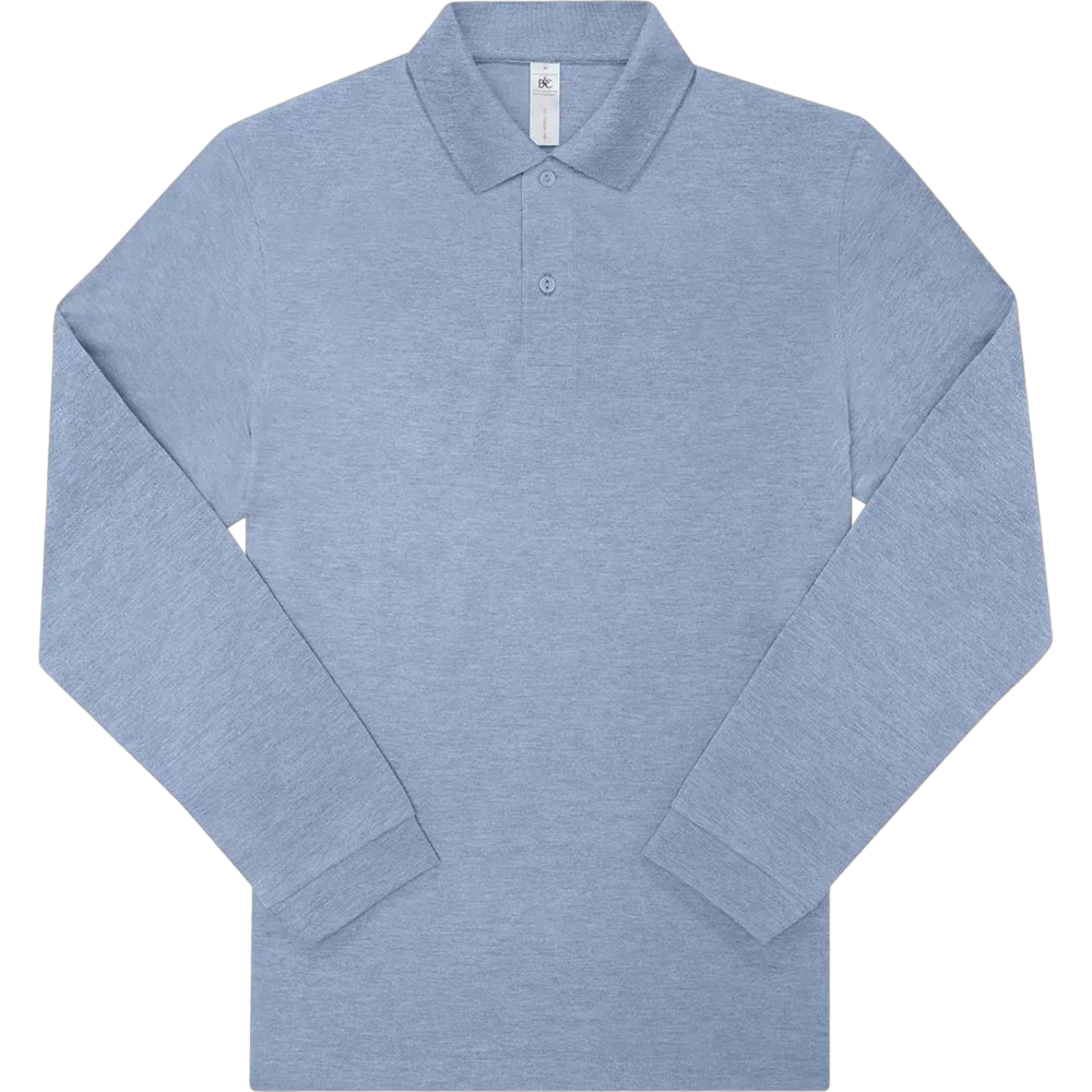 bandcmypolo210lsl5pu427u heather blue