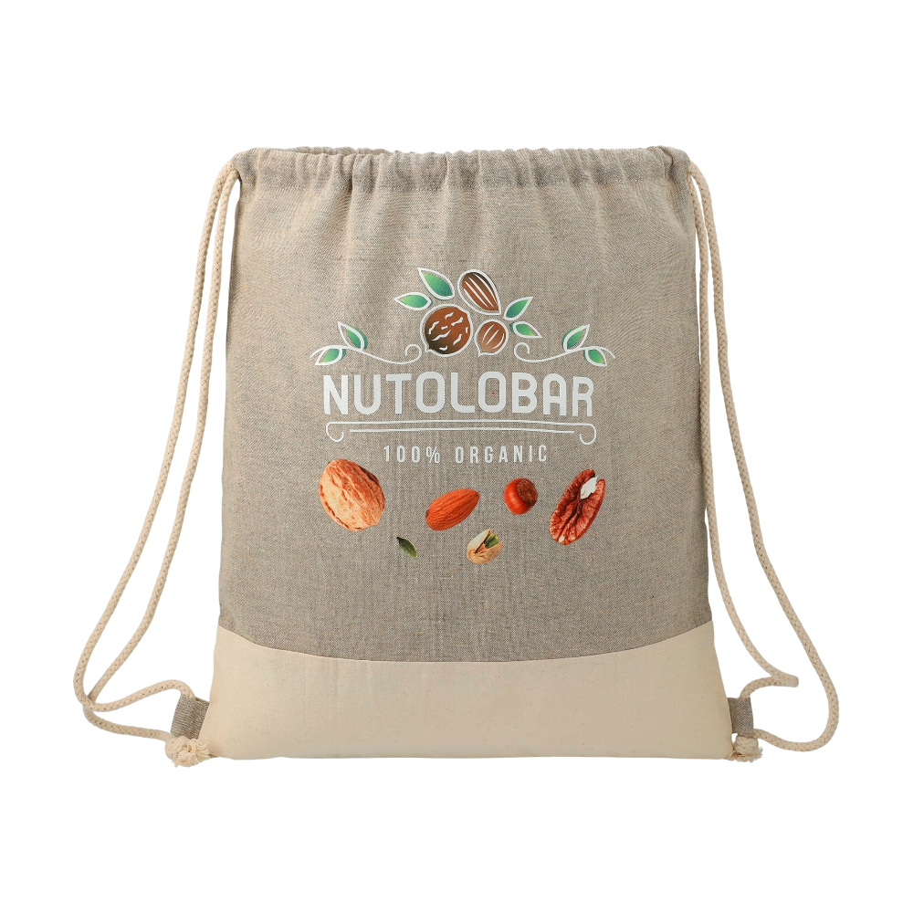 Split Recycled Cotton Drawstring Bag