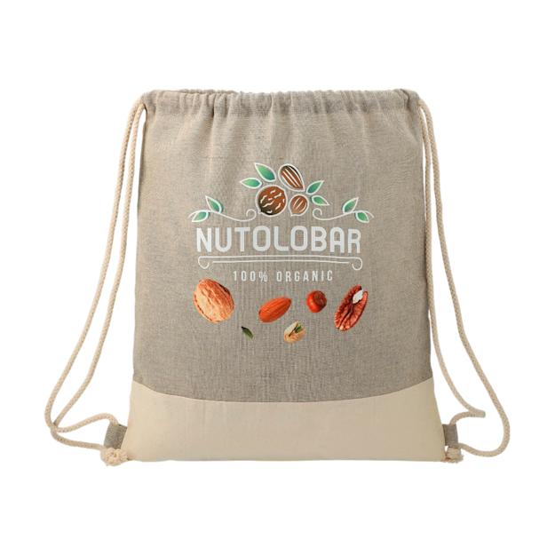 Split Recycled Cotton Drawstring Bag