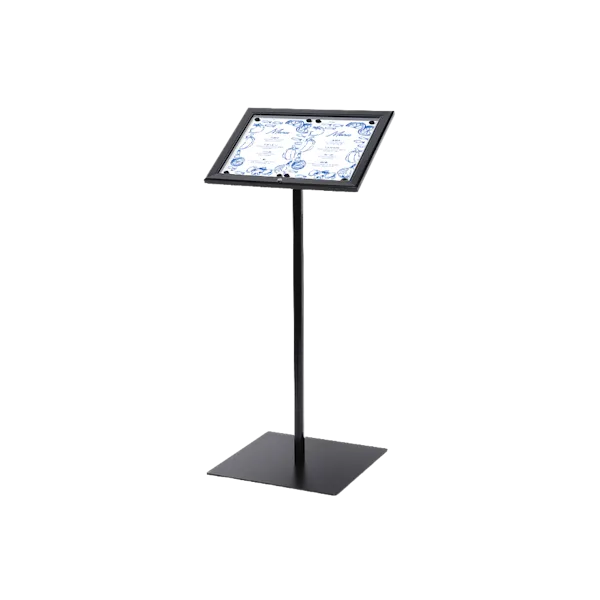 Black Lockable Menu Stand
