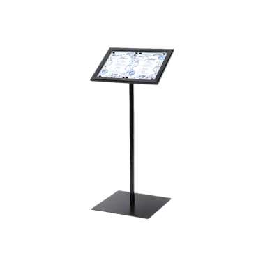 Black Lockable Menu Stand