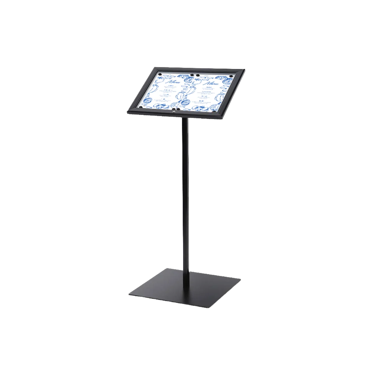 Black Lockable Menu Stand main image