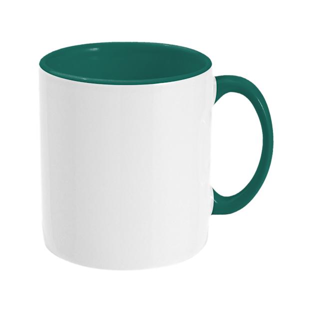 mugscoloredhandle colour dark green
