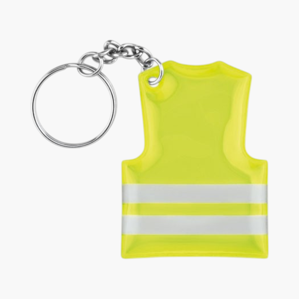 PDP - visibleringkeyringwithreflectingvest square #F8F8F8 background