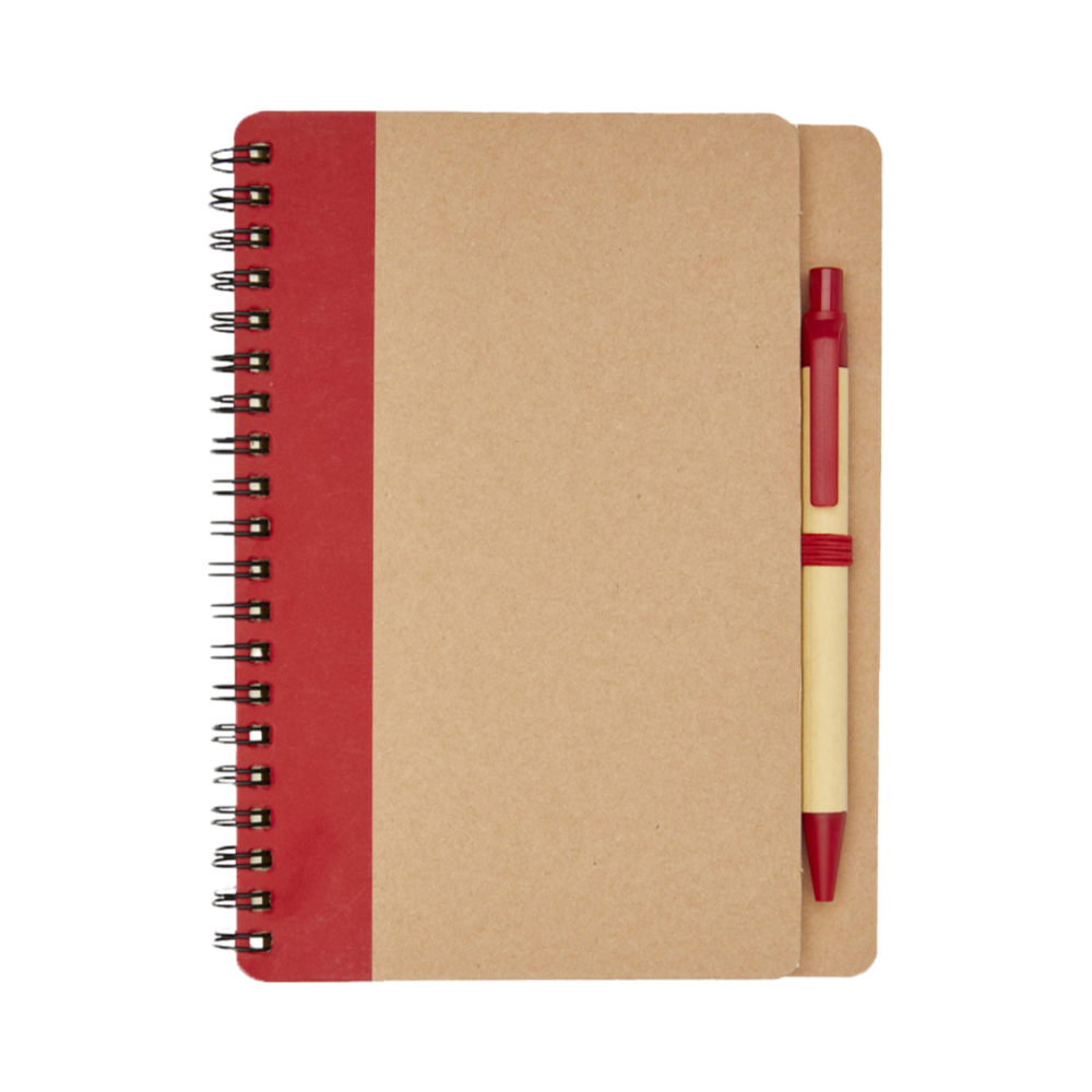 Priestly recycled notebook with pen red