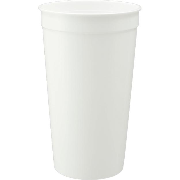 ICON - solid32ozrecycledstadiumcup white