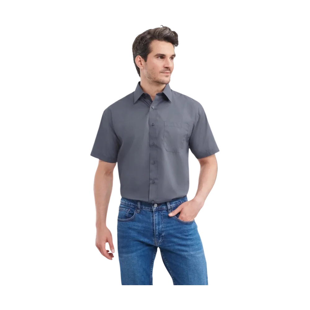 PDP - russellmenshortsleeveclaspolycotpoplinshirt square