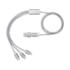 Versatile 5-in-1 charging cable silver