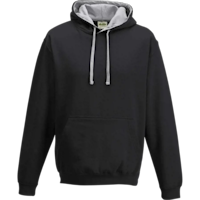 varsityhoodiejusthoods jet black heather grey