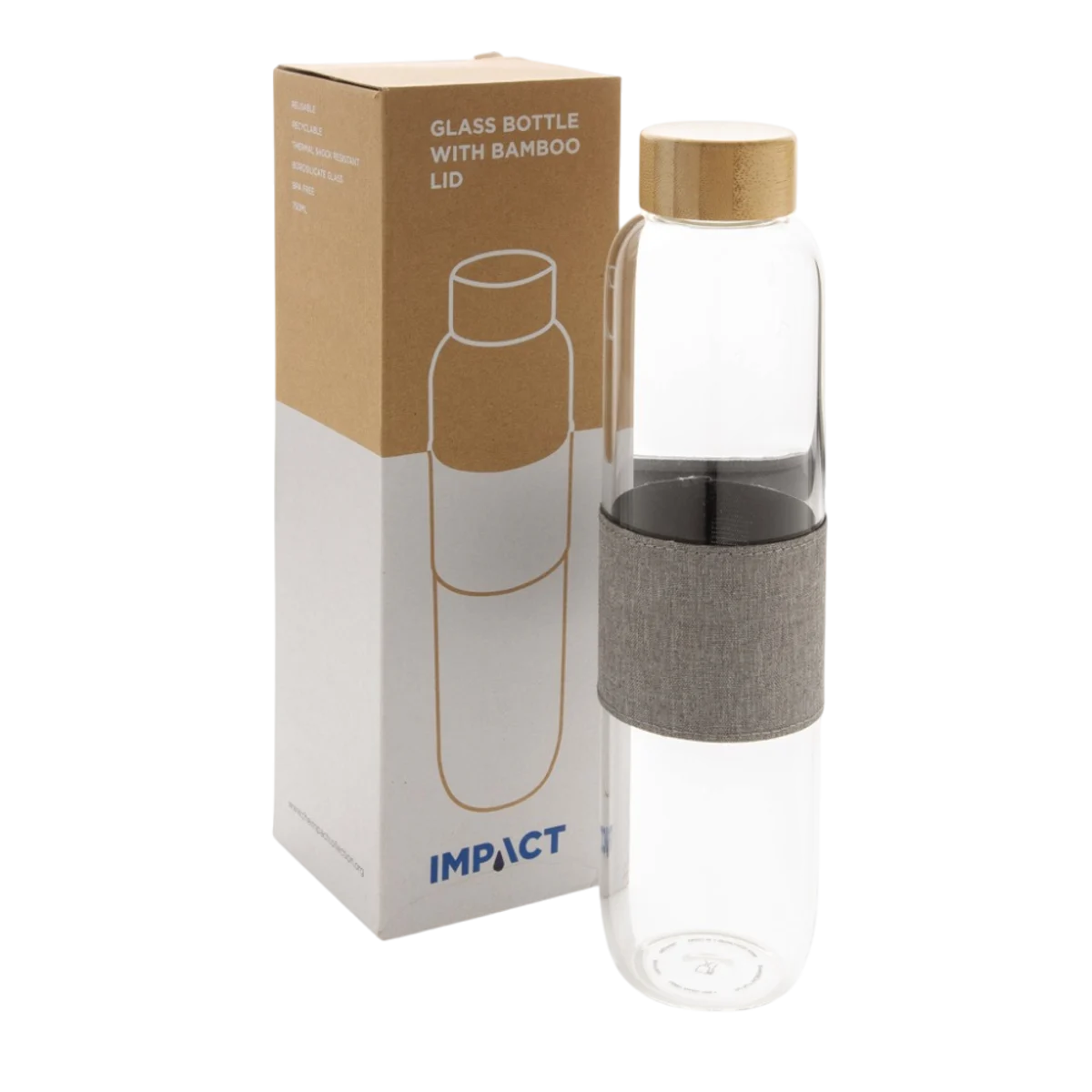 Glass Bottle with Bamboo Lid | 750 ml main image