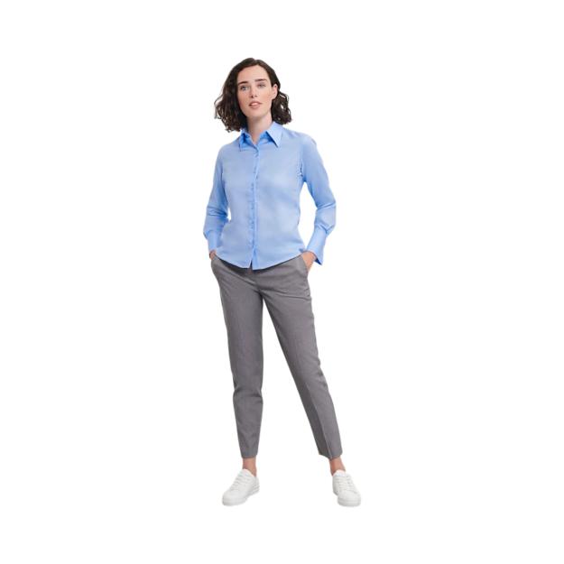 PDP - russellladieslsltailoredultimatenonironshirt square #00000000 background