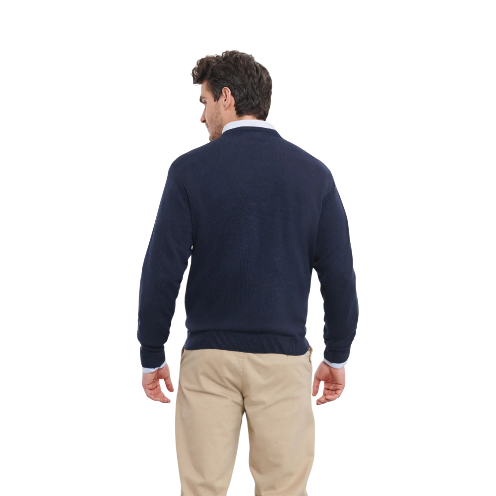 PDP - russellmenvneckknittedpullover square #00000000 background