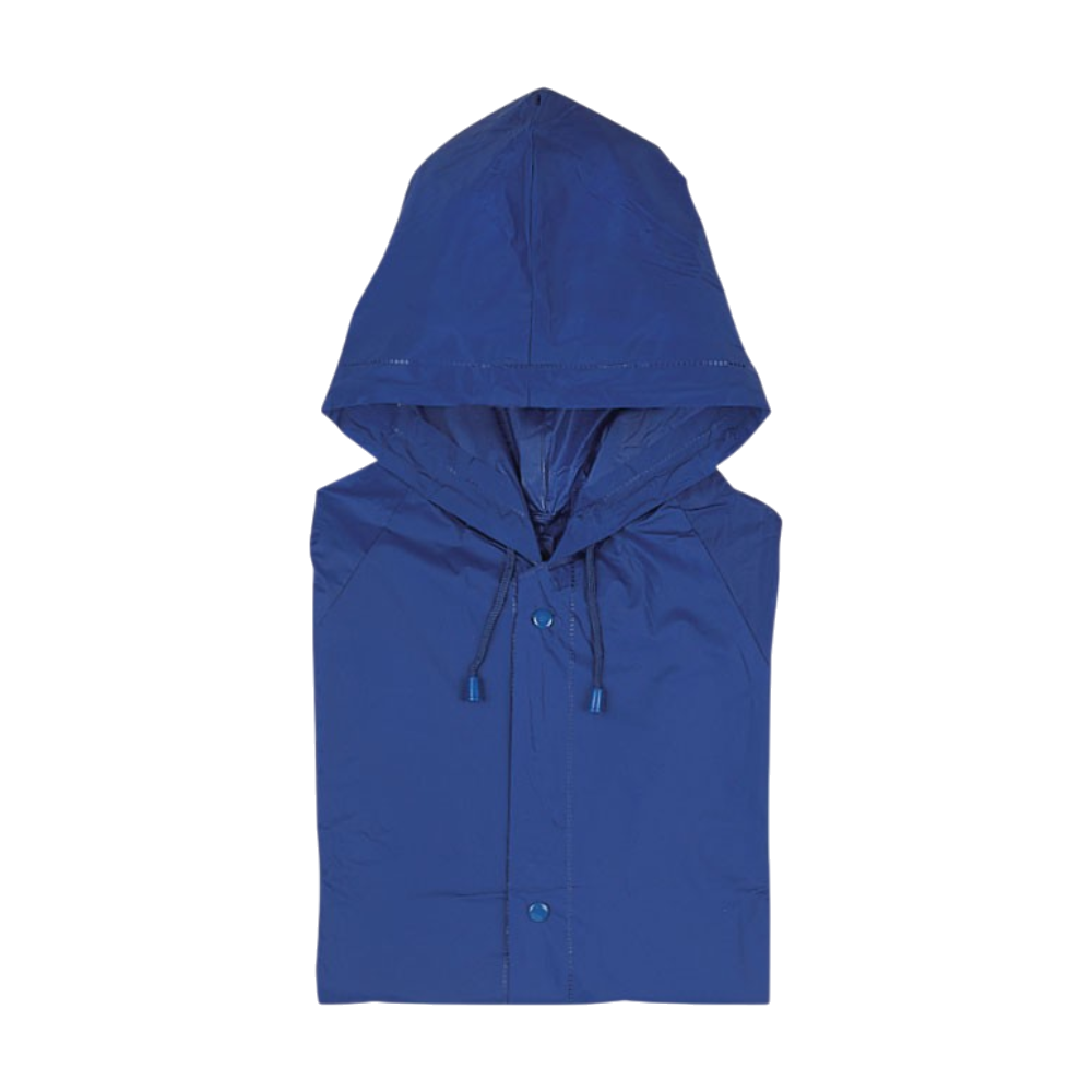 ICON - pvcraincoatwithhood blue